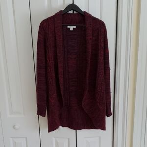 Cable knit multicolor cardigan